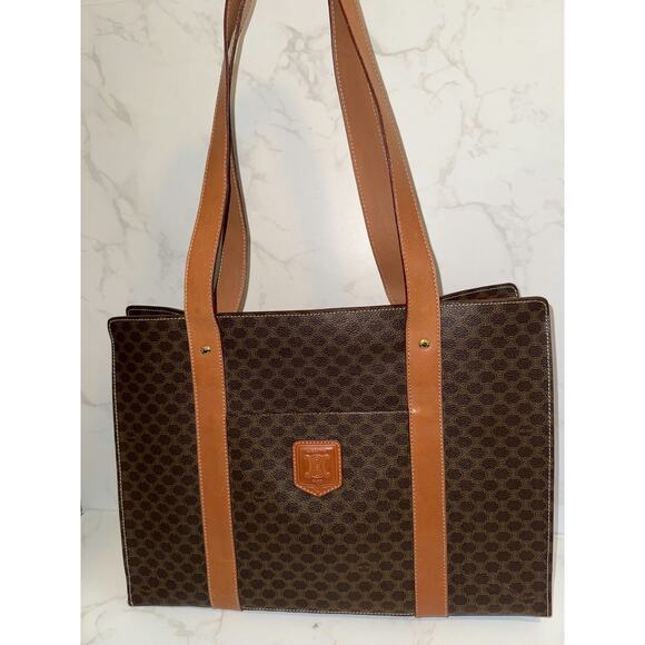 Celine Vintage Macadam Tote Bag - Excellent Condition - Picture 1 of 11